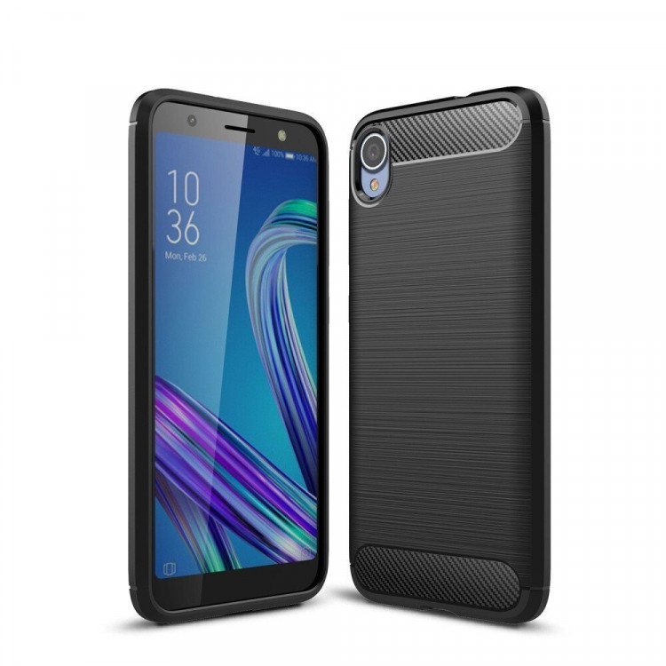 Чехол-накладка Carbon Fibre для Asus ZenFone Live (L1) / (L2) ZA550KL (черный)
