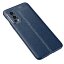 Чехол-накладка Litchi Grain для OnePlus Nord 2 5G (темно-синий)