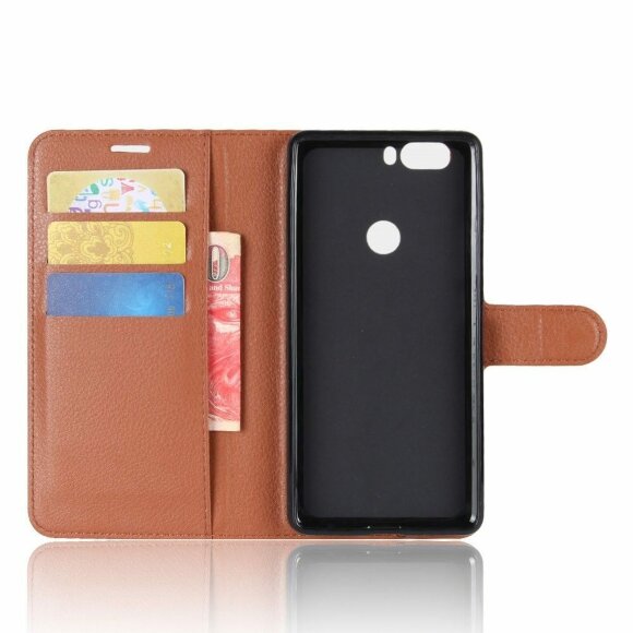 Чехол с визитницей для ZTE Nubia Z17 (коричневый) Чехол с визитницей для ZTE Nubia Z17 (коричневый)