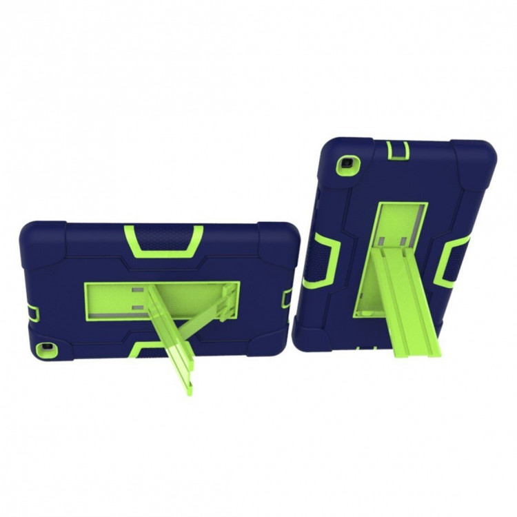 Гибридный TPU чехол для Samsung Galaxy Tab A 8.0 (2019) T290 / T295 (темно-синий + зеленый)