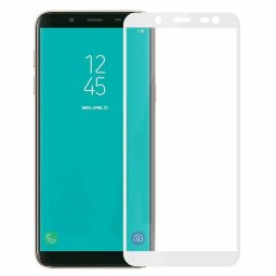 Защитное стекло 3D для Samsung Galaxy J6 (2018) (белый)