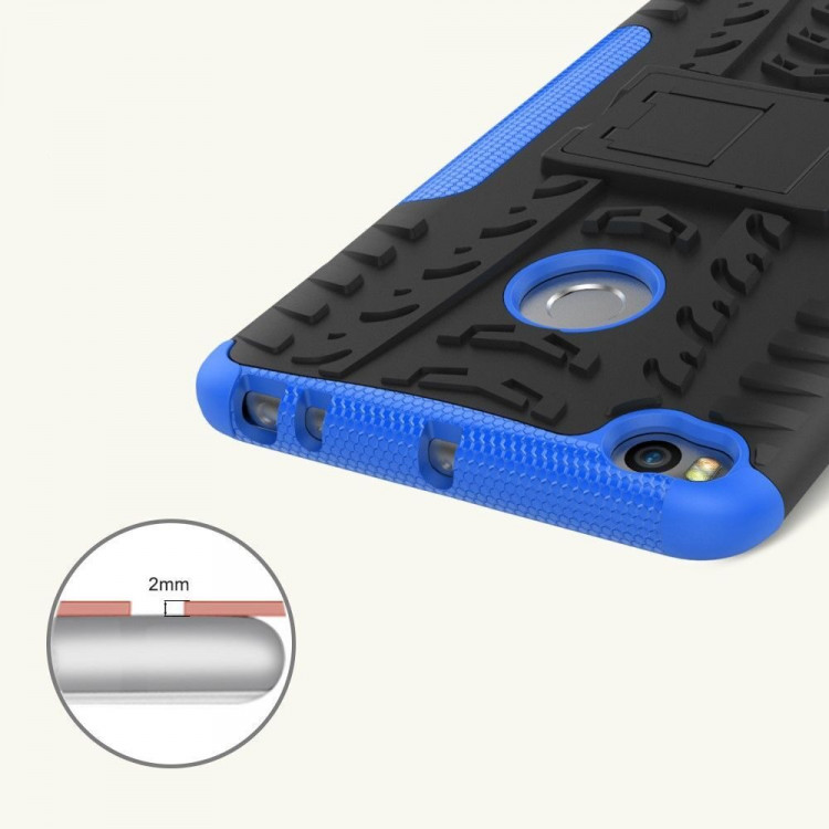 Чехол Hybrid Armor для Xiaomi Mi Max 2 (черный + голубой)