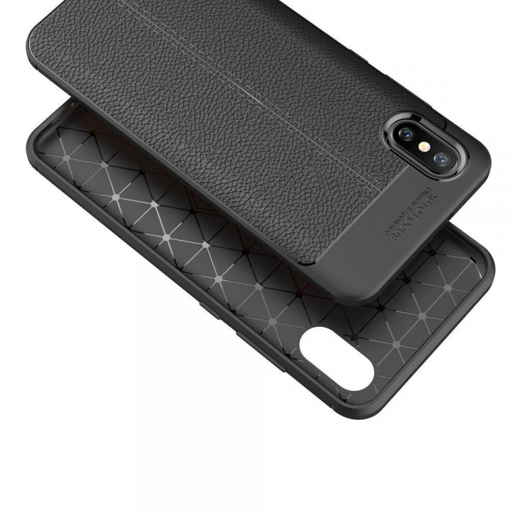 Чехол-накладка Litchi Grain для Xiaomi Mi 8 Pro / Mi 8 Explorer Edition (черный)