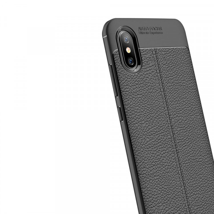 Чехол-накладка Litchi Grain для Xiaomi Mi 8 Pro / Mi 8 Explorer Edition (черный)