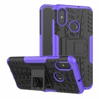 Чехол Hybrid Armor для Xiaomi Mi 8 (черный + фиолетовый)