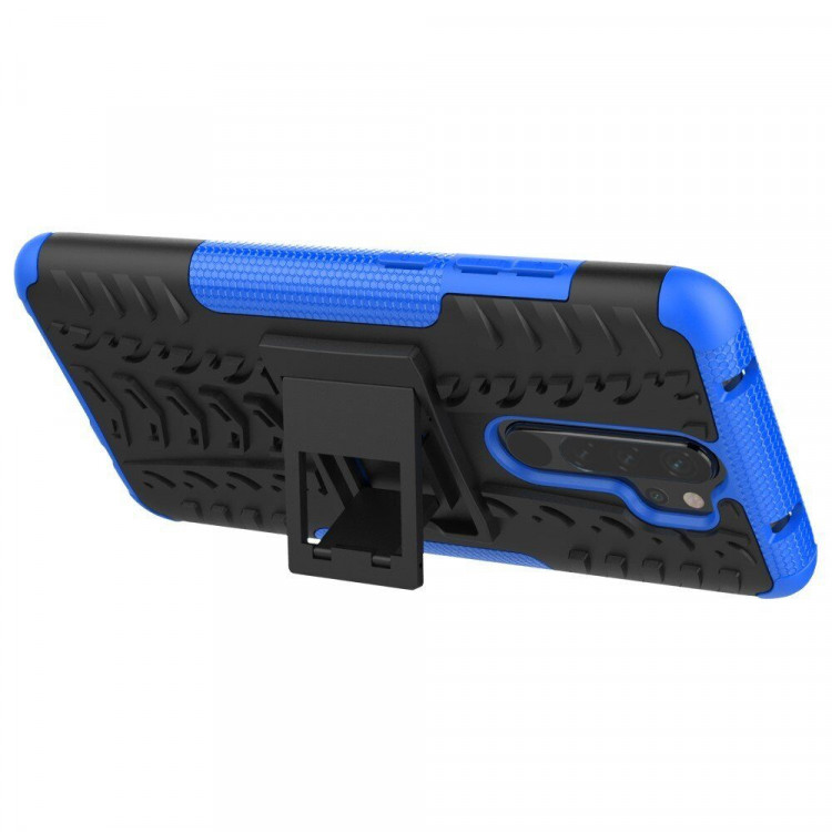 Чехол Hybrid Armor для Xiaomi Redmi Note 8 Pro (черный + голубой)