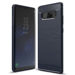 Чехол-накладка Carbon Fibre для Samsung Galaxy Note 8 (темно-синий)