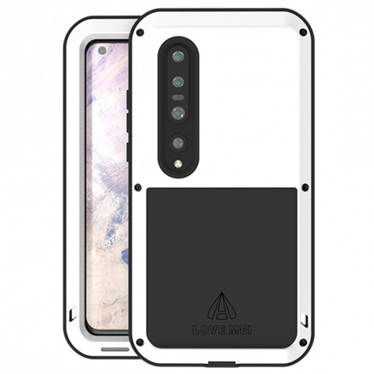 Гибридный чехол LOVE MEI для Xiaomi Mi 10 Pro (белый)
