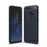 Чехол-накладка Carbon Fibre для Samsung Galaxy S9 (темно-синий) Чехол-накладка Carbon Fibre для Samsung Galaxy S9 (темно-синий)