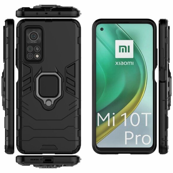 Чехол Armor Ring Holder для Xiaomi Mi 10T 5G / Mi 10T Pro 5G / Redmi K30S (черный)