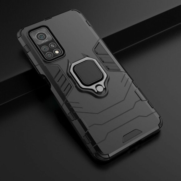 Чехол Armor Ring Holder для Xiaomi Mi 10T 5G / Mi 10T Pro 5G / Redmi K30S (черный)