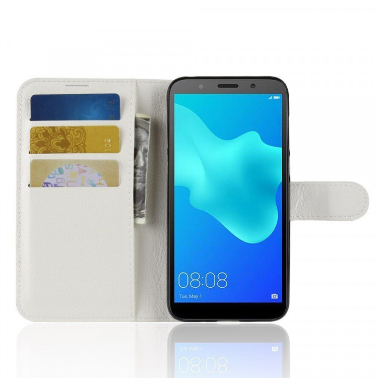 Чехол с визитницей для Huawei Y5 Prime (2018) / Y5 lite (2018) / Huawei Honor 7A (DUA-L22) Российская версия (белый)