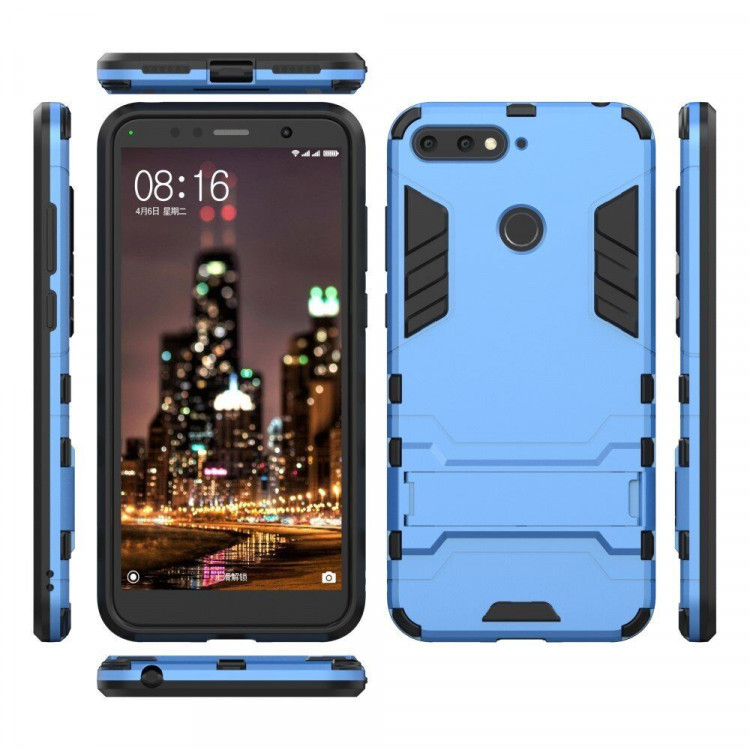 Чехол Duty Armor для Huawei Y6 Prime (2018) / Honor 7A / Honor 7C (AUM-L41) / Honor 7A Pro (AUM-L29) (голубой)