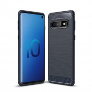 Чехол-накладка Carbon Fibre для Samsung Galaxy S10 (темно-синий) Чехол-накладка Carbon Fibre для Samsung Galaxy S10 (темно-синий)