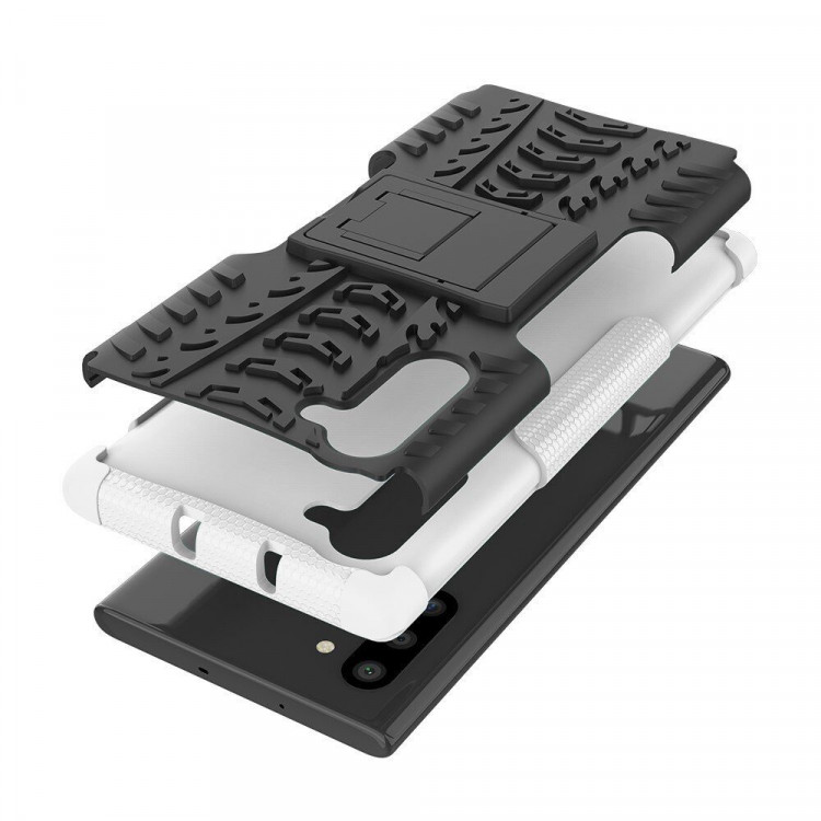 Чехол Hybrid Armor для Samsung Galaxy Note 10 (черный + белый)