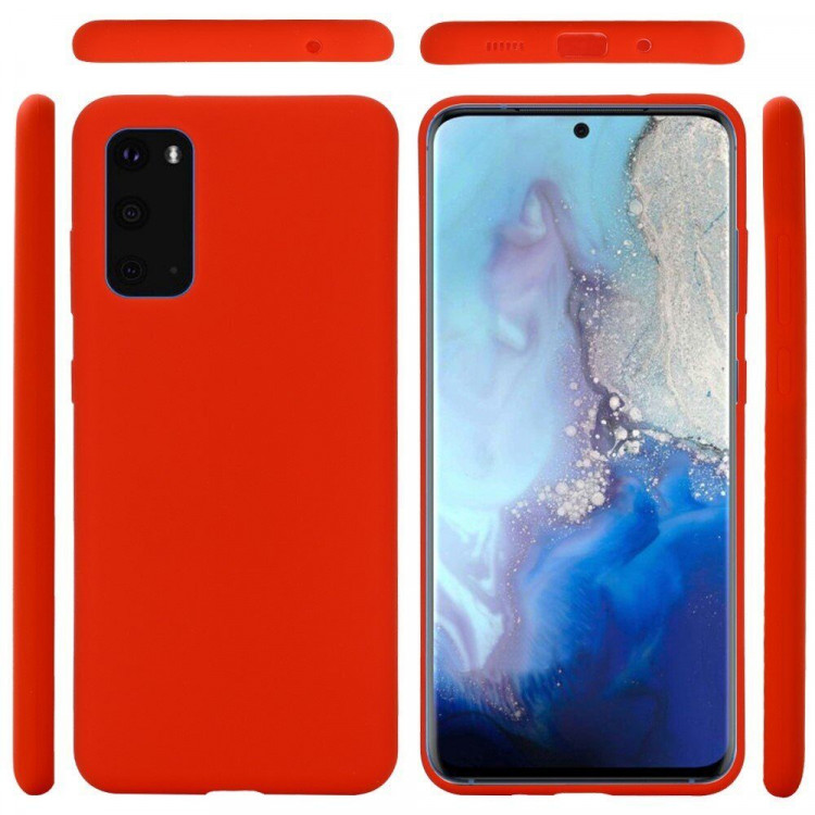 Силиконовый чехол Mobile Shell для Samsung Galaxy S20+ (Plus) (красный)