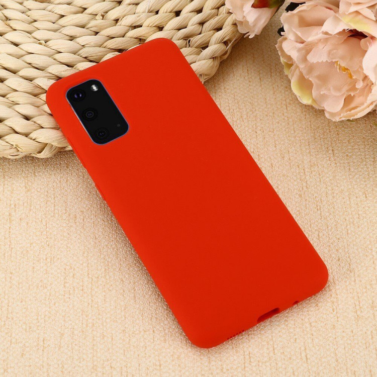 Силиконовый чехол Mobile Shell для Samsung Galaxy S20+ (Plus) (красный)