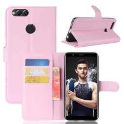 Чехол с визитницей для Huawei Honor 7X (розовый)