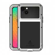 Гибридный чехол LOVE MEI для iPhone 14 Plus (серебряный) Гибридный чехол LOVE MEI для iPhone 14 Plus (серебряный)