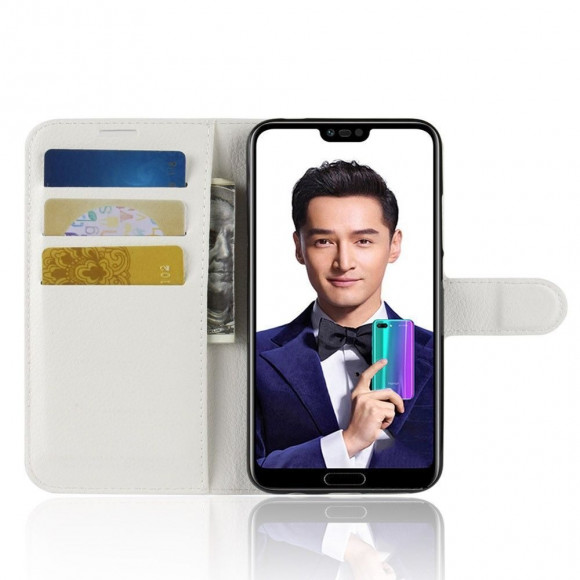 Чехол с визитницей для Huawei Honor 10 (белый)