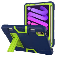 Гибридный TPU чехол для Apple iPad mini 6 (темно-синий + зеленый)