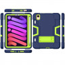 Гибридный TPU чехол для Apple iPad mini 6 (темно-синий + зеленый)