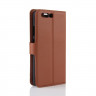 Чехол с визитницей для Huawei P10 Plus (коричневый)