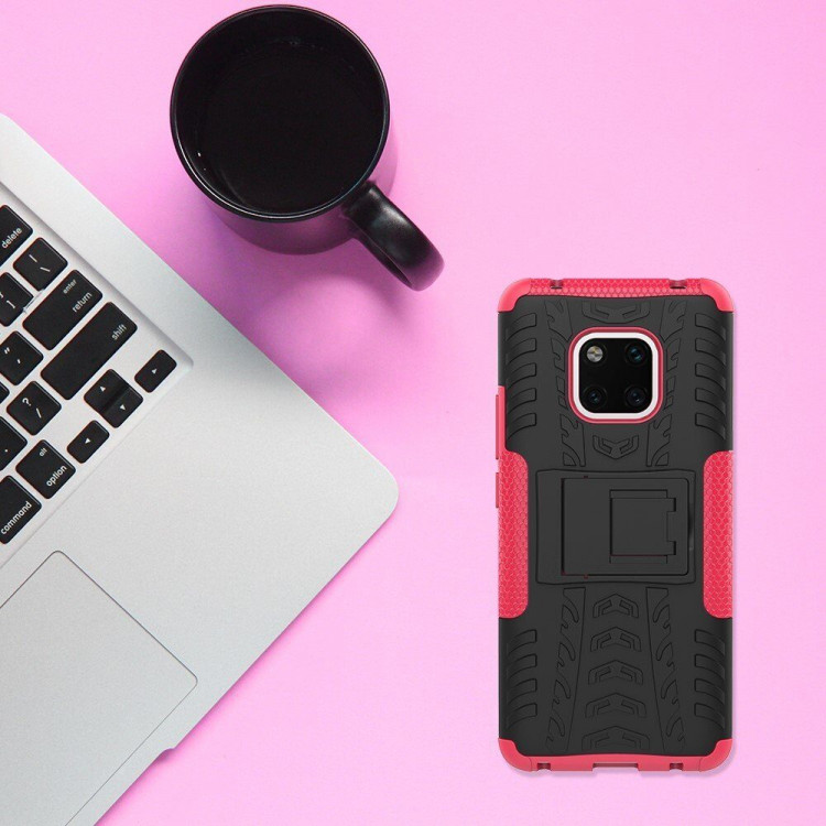 Чехол Hybrid Armor для Huawei Mate 20 Pro (черный + розовый)