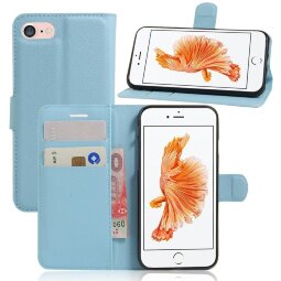 Чехол с визитницей для iPhone 7 / iPhone 8 / iPhone SE (2020) / iPhone SE (2022) (голубой)