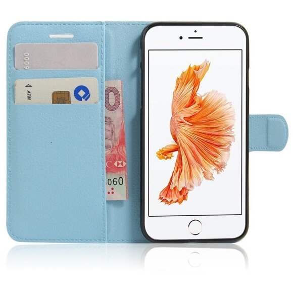 Чехол с визитницей для iPhone 7 / iPhone 8 / iPhone SE (2020) / iPhone SE (2022) (голубой) Чехол с визитницей для iPhone 7 / iPhone 8 / iPhone SE (2020) / iPhone SE (2022) (голубой)
