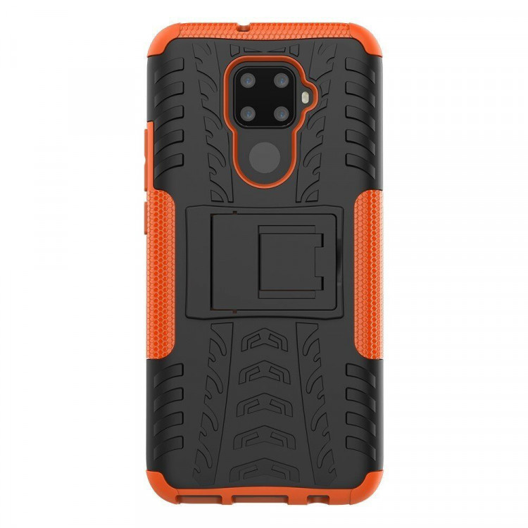 Чехол Hybrid Armor для Huawei Nova 5i Pro / Mate 30 Lite (черный + оранжевый)