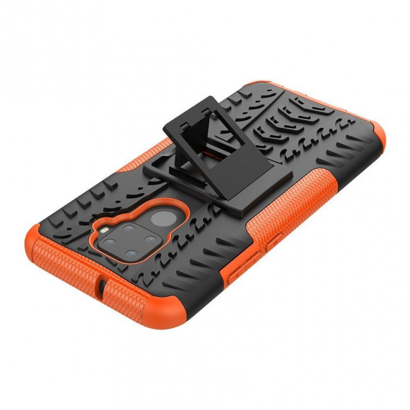 Чехол Hybrid Armor для Huawei Nova 5i Pro / Mate 30 Lite (черный + оранжевый) Чехол Hybrid Armor для Huawei Nova 5i Pro / Mate 30 Lite (черный + оранжевый)