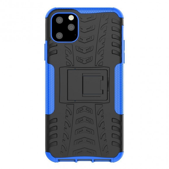 Чехол Hybrid Armor для iPhone 11 Pro Max (черный + голубой) Чехол Hybrid Armor для iPhone 11 Pro Max (черный + голубой)