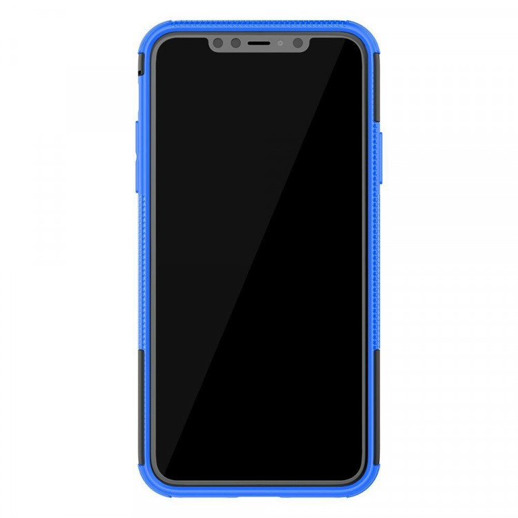 Чехол Hybrid Armor для iPhone 11 Pro Max (черный + голубой)