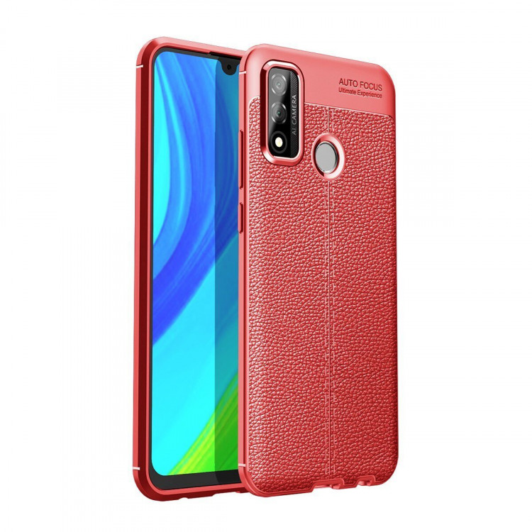 Чехол-накладка Litchi Grain для Huawei P smart 2020 (красный)