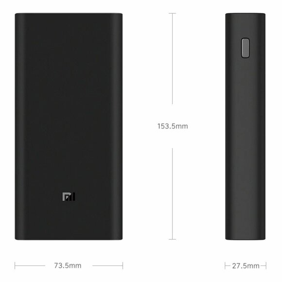 Внешний аккумулятор Xiaomi Mi Power Bank 3 Pro 20000 mAh (черный)