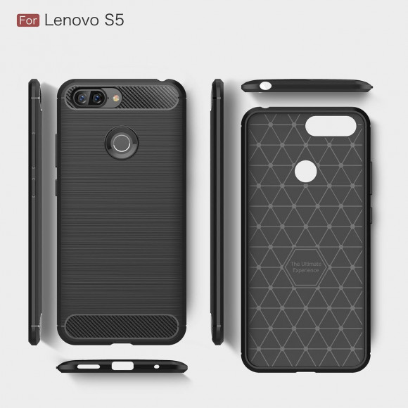 Чехол-накладка Carbon Fibre для Lenovo S5 (черный)
