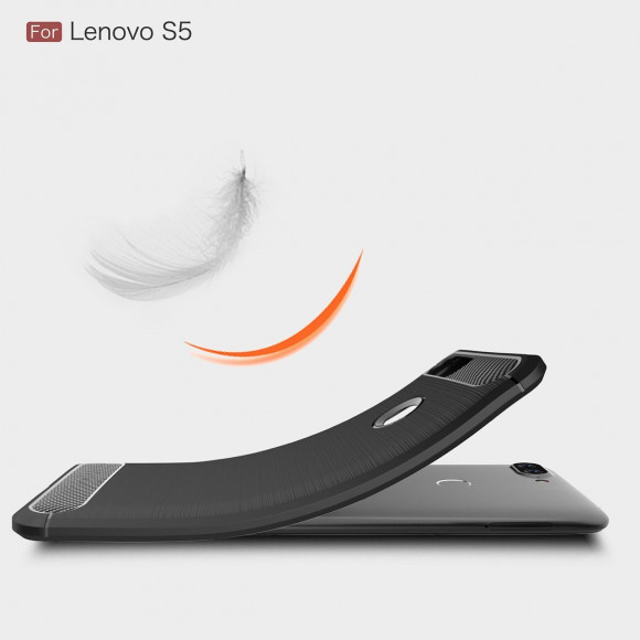 Чехол-накладка Carbon Fibre для Lenovo S5 (черный)