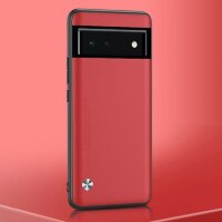Чехол из искусственной кожи для Google Pixel 6 Pro (красный)