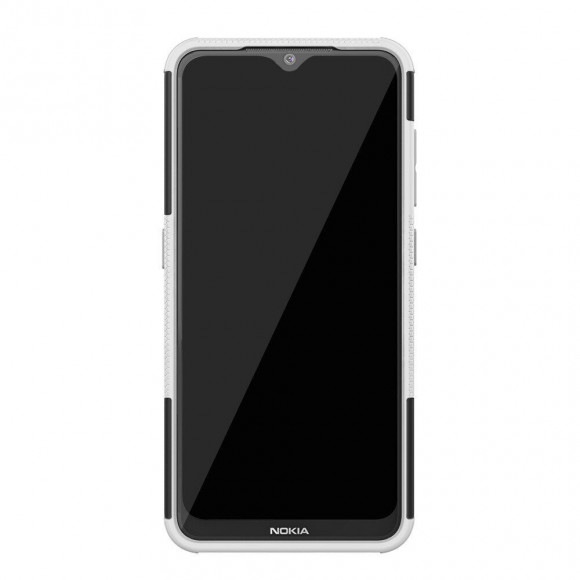Чехол Hybrid Armor для Nokia 7.2 / Nokia 6.2 (черный + белый)