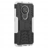 Чехол Hybrid Armor для Nokia 7.2 / Nokia 6.2 (черный + белый)