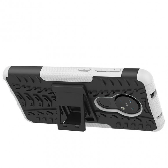 Чехол Hybrid Armor для Nokia 7.2 / Nokia 6.2 (черный + белый)