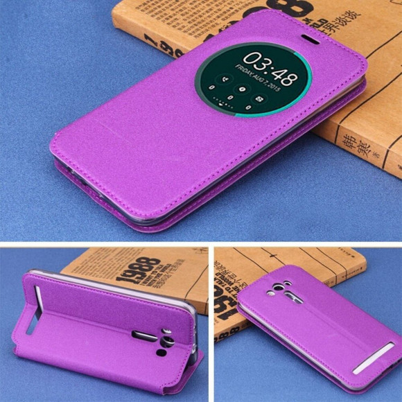 Чехол с окном для ASUS Zenfone 3 Deluxe ZS570KL (фиолетовый)