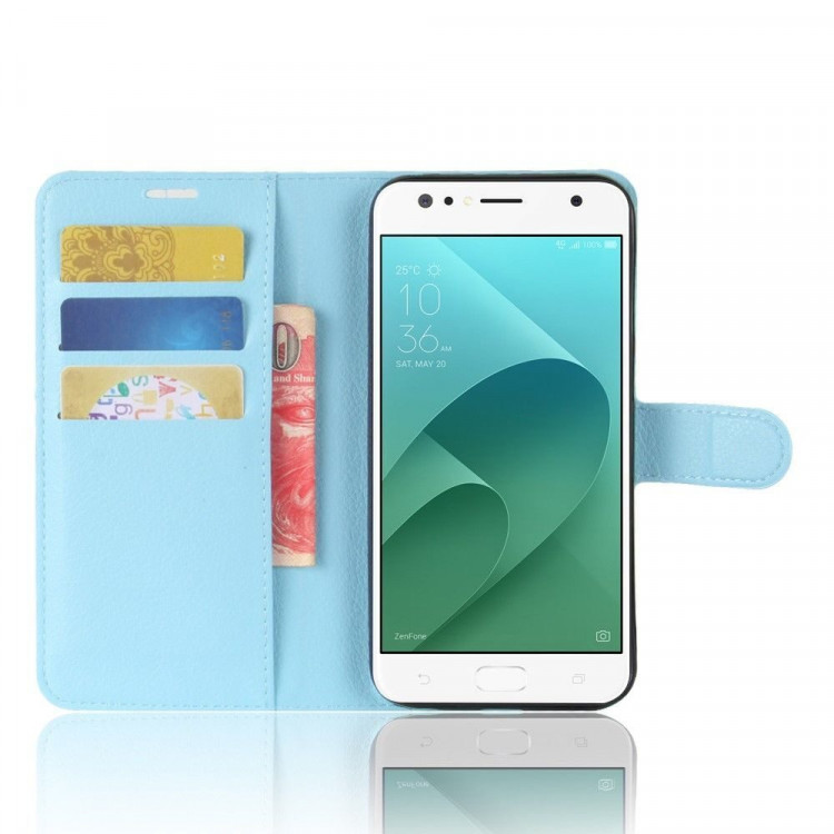 Чехол с визитницей для ASUS ZenFone 4 Selfie ZD553KL (голубой)