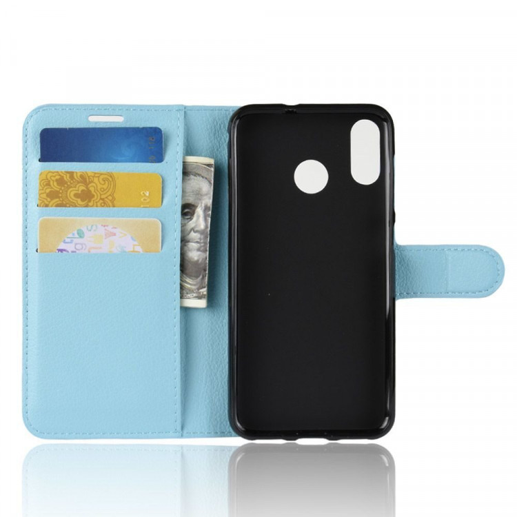 Чехол с визитницей для Asus ZenFone Max (M1) ZB555KL (голубой)