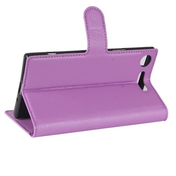 Чехол с визитницей для Sony Xperia XZ1 (фиолетовый) Чехол с визитницей для Sony Xperia XZ1 (фиолетовый)