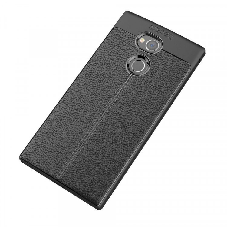 Чехол-накладка Litchi Grain для Sony Xperia XA2 Ultra (черный)