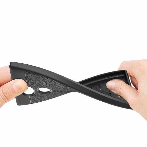 Чехол-накладка Litchi Grain для Sony Xperia XA2 Ultra (черный)