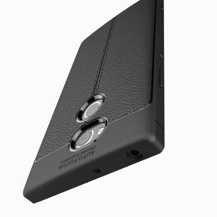 Чехол-накладка Litchi Grain для Sony Xperia XA2 Ultra (черный)
