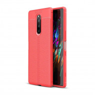 Чехол-накладка Litchi Grain для Sony Xperia 1 (красный) Чехол-накладка Litchi Grain для Sony Xperia 1 (красный)